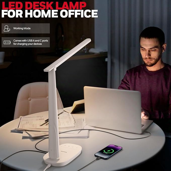 Honeywell Desk Lamp for Home Office, Dimmable LED Desk Light - Image 4