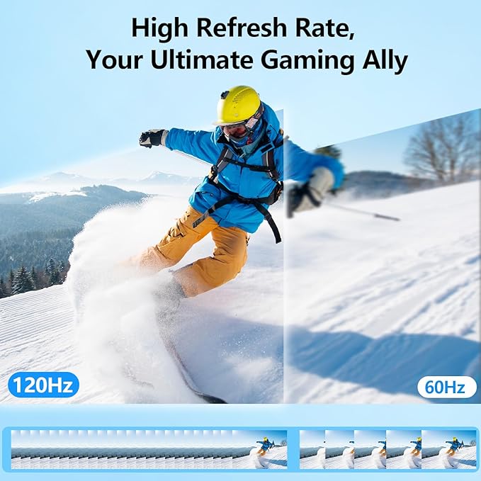 24'' Large Portable Monitor, FHD 120HZ 120% SRGB IPS USB-C HDMI Work Home - Image 3