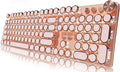 EWEADN Typewriter Style Mechanical Gaming Keyboard, Wired Mechanical Keyboards by SEUNKWANG