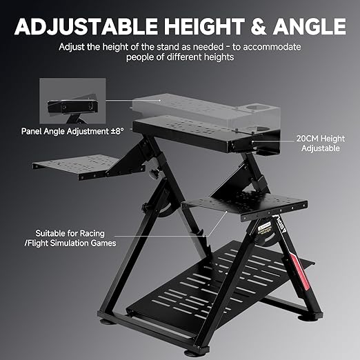 GTPLAYER Flight Racing Simulation Stand Foldable Gaming Stand Compatible - Image 4