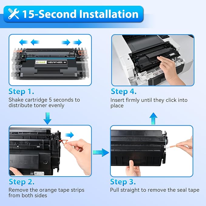 ZIPRINT 148X Black High Yield Toner Cartridge Compatible Replacement - Image 7
