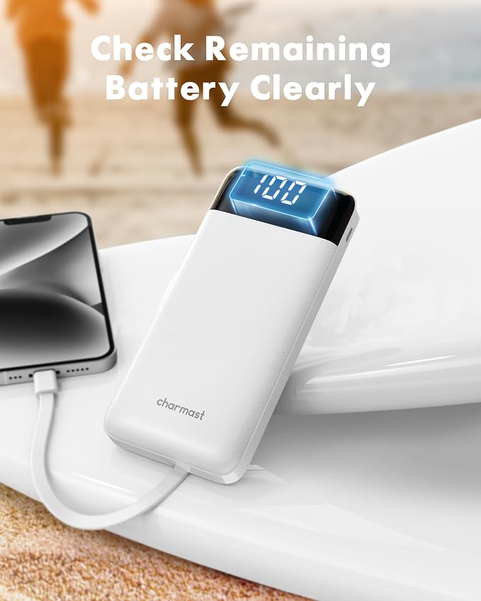 Charmast Portable Charger with Built in Cables, Power Bank with Cords Wires - Image 7