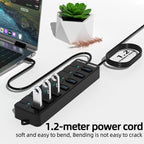 USB hub, 7 Port USB 3.0 Hub, VEMONT USB Splitter - Image 3