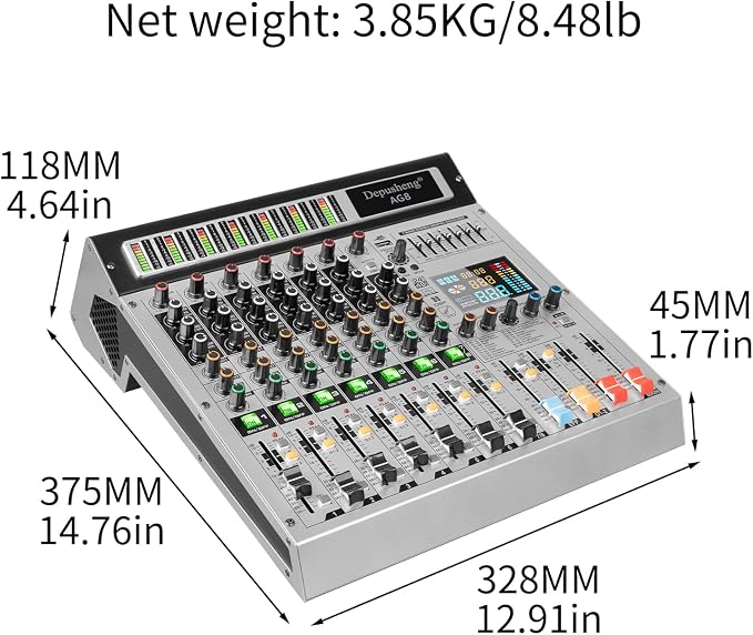 Depusheng AG8 Professional audio mixer 8 Channel - Image 9
