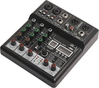 Dj Mixers, 4 Channel Audio Mixer, Sound Board - Image 2