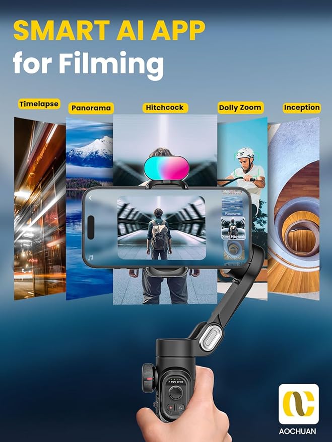 Smartphone Gimbal Stabilizer for iPhone 15 Pro Max Android Phone - Image 5