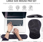 Mouse Pad Wrist Support, Laokiiy 2 in1 Keyboard Wrist Rest+ Ergonomic Mouse Pad - Image 5