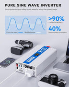 2000W Pure Sine Wave Power Inverter 24V DC to 120V AC Converter 4000 Watt Peak - Image 6
