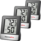 ThermoPro TP49 3 Pieces Digital Hygrometer Indoor Thermometer Humidity Meter by ThermoPro