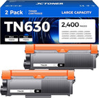 TN630 Black Toner Cartridge 2-Pack Replacement Compatible by JCTONER