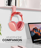 Foldable Headphone Stand and Hook – Aluminum Headset Holder Clamp Mount Under - Image 2