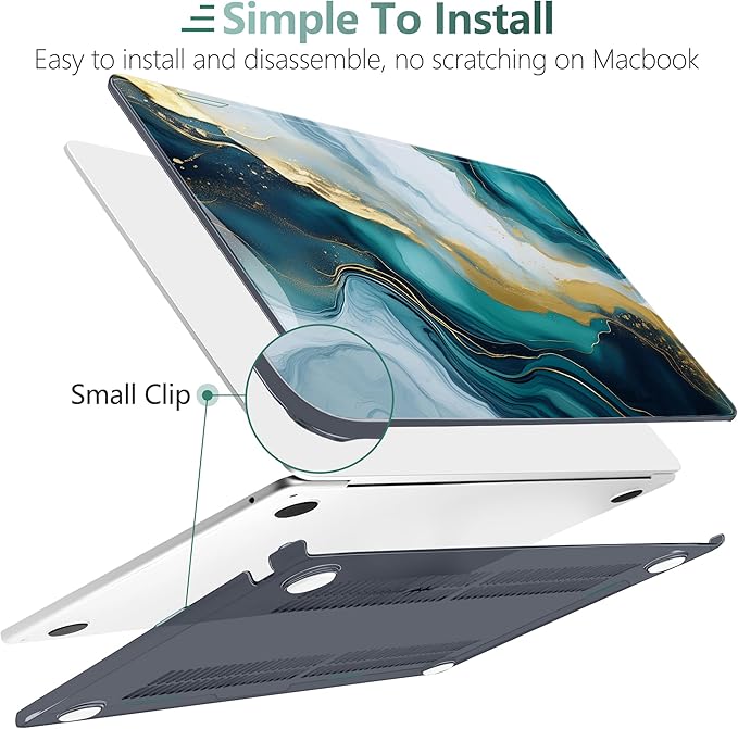 TWOLSKOO Compatible with M4 MacBook Air 13.6 inch Case 2025-2022 Release M4 - Image 3