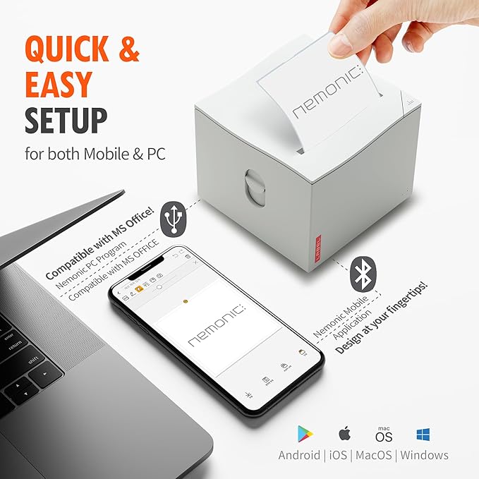Nemonic Label Printer | Inkless Bluetooth Thermal Label Printer - Image 5