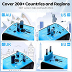 JMFONE Universal Travel Adapter, 4 USB C/A Ports & 2500W AC Outlets, All-in-One - Image 5