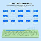 Wireless Keyboard and Mouse Combo, Full-Size Silent Ergonomic Keyboard and - Image 6