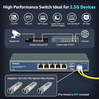 7 Port 2.5G Unmanaged Ethernet Switch, 5 x 2.5G Base-T Ports, 2 x 10G SFP - Image 4