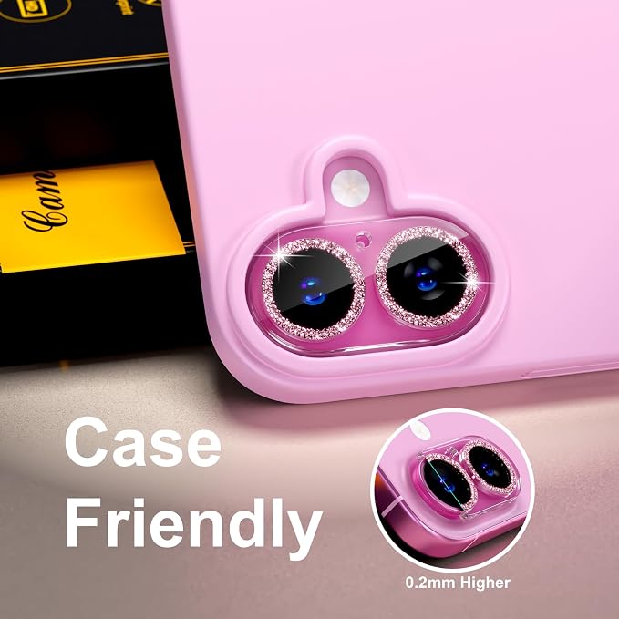 beuxece for 6 Pack iPhone 16 / iPhone 16 Plus Camera Lens Protector 9H Tempered - Image 6