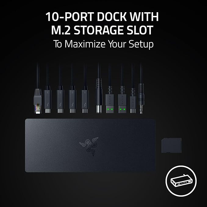 Razer Thunderbolt 5 Dock Chroma: 10 Ports w/M.2 Storage Slot - Image 3