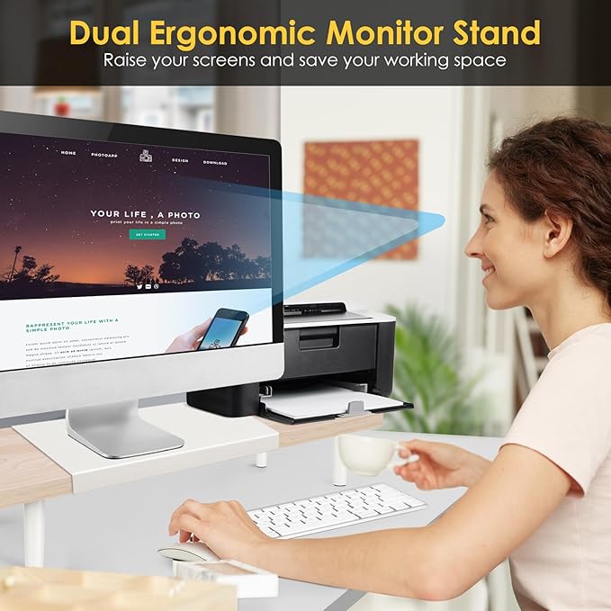 Across-Star Dual-Monitor-Stand-Riser-For-Desk Adjustable Length 32-40 - Image 5