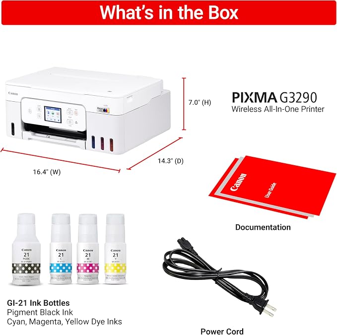 Canon Megatank G3290 All-in-One Wireless Supertank Printer | Print, Copy Scan | - Image 10