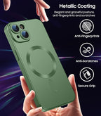 Magnetic for iPhone 15 Case Slim Soft Silicone Bumper Shockproof Metallic Shine - Image 5