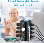Tower Power Strip Surge Protector - Image 2