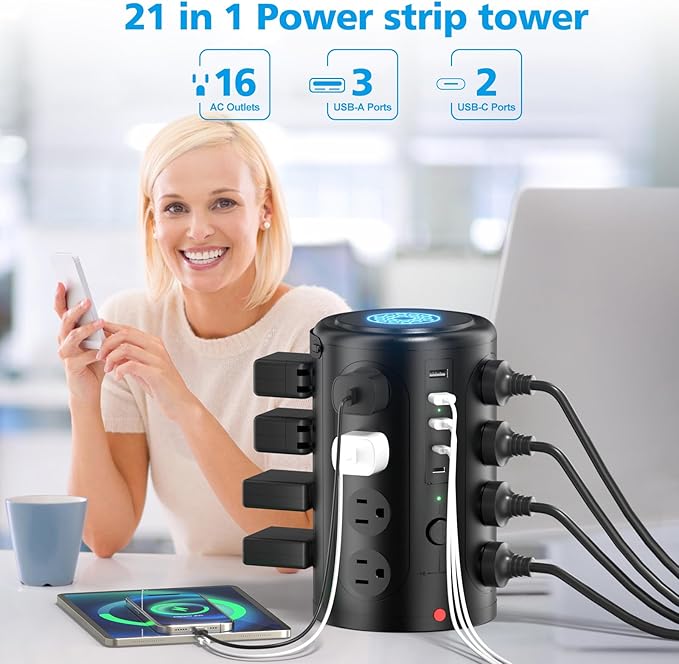 Surge Protector Power Strip - Image 4