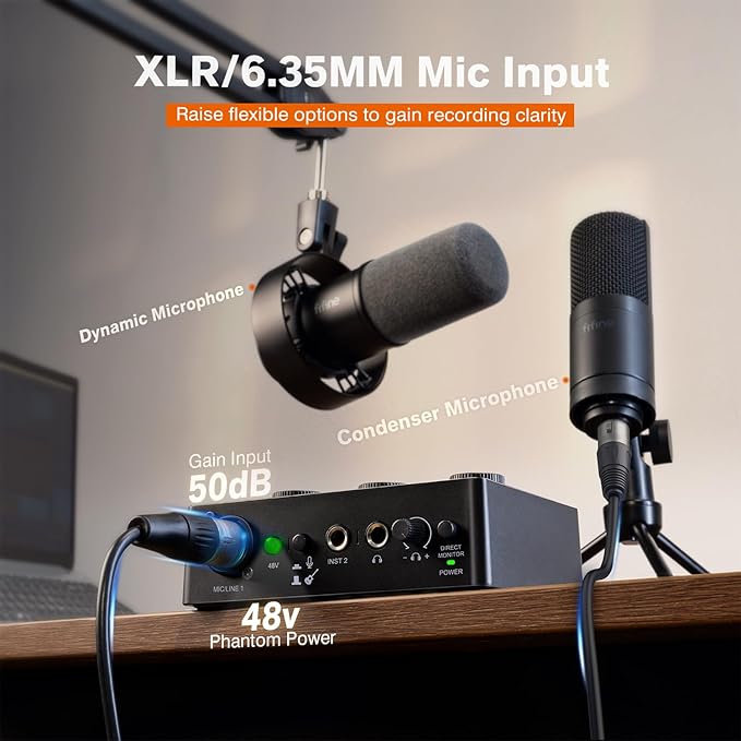 FIFINE PC Audio Mixer for Recording Music, USB Interface for Streaming and - Image 3