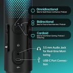JARO USB Multi-Polar Pattern Condenser Microphone - Image 5