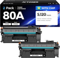 80A Black Toner Cartridge 2-Pack by JCTONER