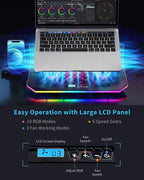Laptop Cooling Pad, KeiBn RGB Laptop Cooler - Image 3