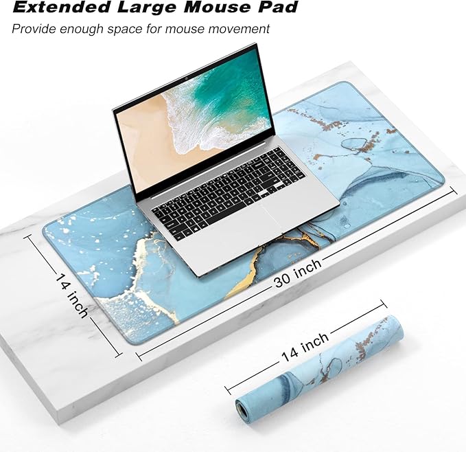 Extended Gaming Mouse Pad, XXL Large Desk Pad 30 x 14 Inch, Big Computer - Image 2
