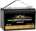 Weize BCI Group 31M Dual Purpose AGM Battery, 240RC 825CCA 12V 110AH Starter & by WEIZE