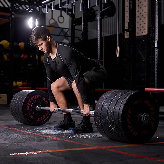 RitFit Bumper Plates, Colored Fleck-Rubber Weight Plates - Image 6