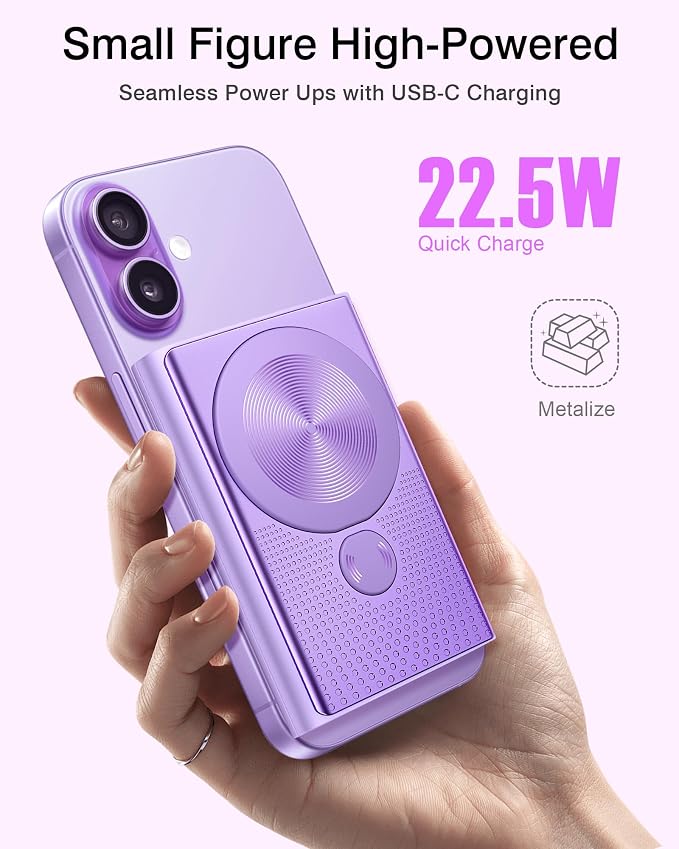 Kesguar Magnetic Portable Charger, 10000mAh 22.5W PD Super Fast Charging - Image 2