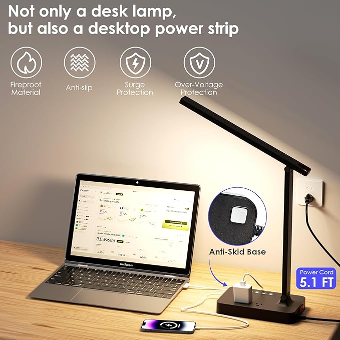 Infiway Desk Lamp with USB Charging Port: LED Desk Lamps - Image 3