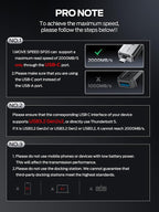 MOVE SPEED 256GB External SSD, 2000MB/s TLC Reliable Transfer Portable SSD - Image 2