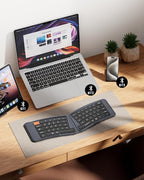 ProtoArc Ergonomic Foldable Keyboard, XK03 Split Folding Bluetooth Keyboard - Image 4