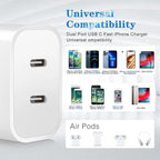 iPhone Charger, Dual Port USB C iPhone Charger Fast Charging Block, Super Fast - Image 3