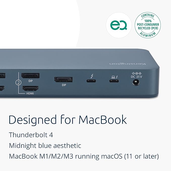 Kensington SD5900T DisplayLink Docking Station Thunderbolt 4, Quad 4K - Image 5