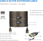 LDKCOK USB 2.0 Type A Male to A Female Active Repeater Extension Cable 75ft - Image 3