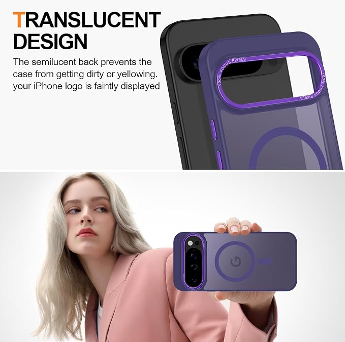 Magnetic for Google Pixel 10 Pro XL Case, Shockproof Slim Translucent Matte - Image 4