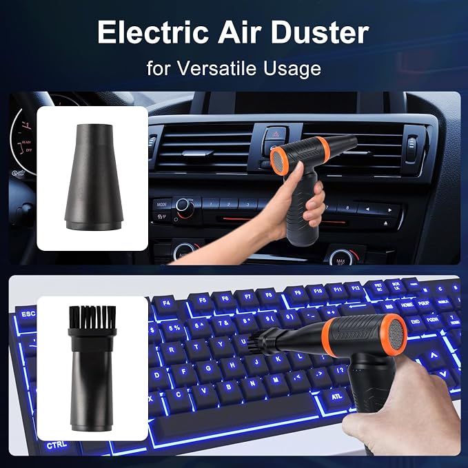 Compressed Air Duster, 000RPM Powerful Electric Air Duster, No Canned Air - Image 6