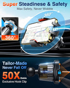 VANMASS Car Phone Holder Mount 2025 Upgraded Car Vent Phone Mount Clip - Image 7