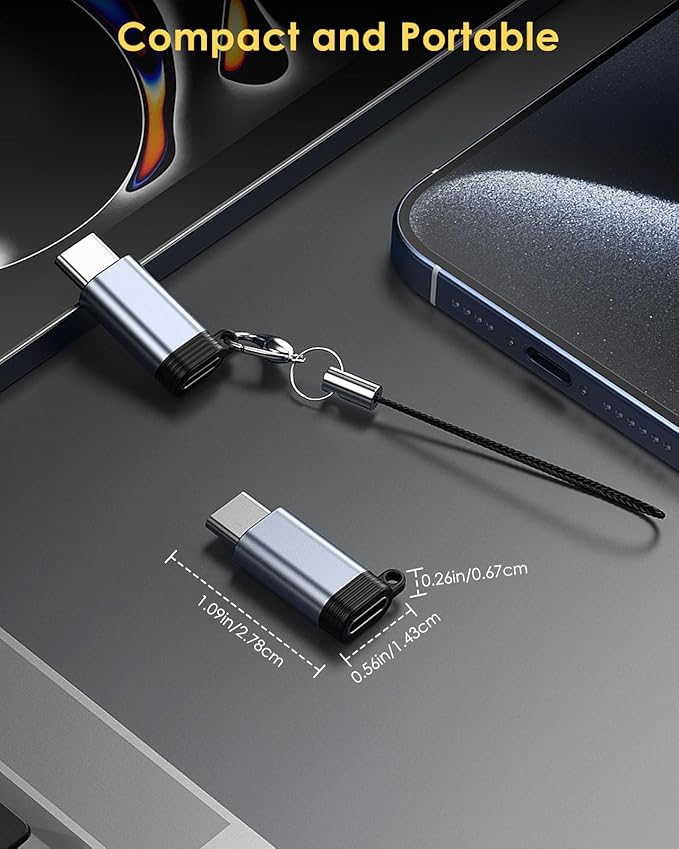 MoKo 4 Pack Lightning Female to USB C Male Adapter, iPhone to USB C Adapter - Image 8