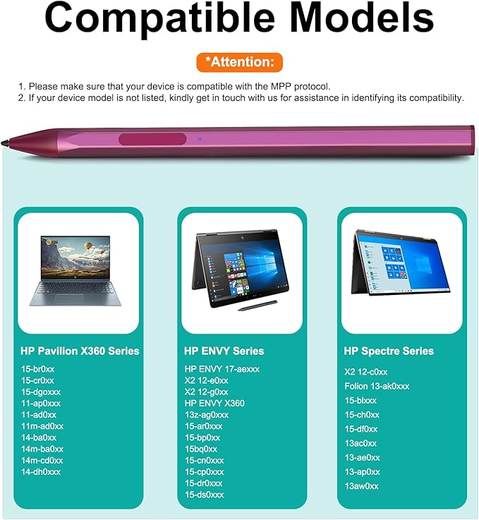 Stylus for HP Envy X360 Pavilion x360 Specter X360 Spectre x2 Envy x2 - Image 2