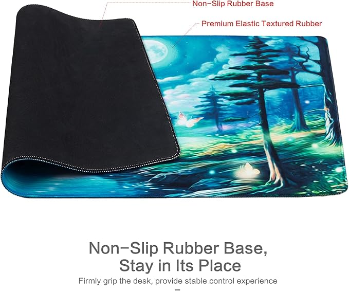 Lokigo Desk Pad, Extended Large Gaming Mouse Pad, Waterproof Starry Night Mouse - Image 3