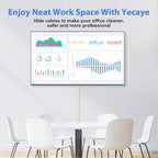 Yecaye Beige Cord Hider, One-Cord Channel Cord Cover on Wall, Cable Management - Image 3