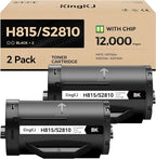 KingKJ H815 S2810 Black Toner Cartridge 2-Pack High Yield Replacement by KingKJInkToner