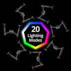 AVLT Dual 27”-43” RGB Gaming Monitor Arm Desk Mount Built-in 20 Lighting Modes - Image 7